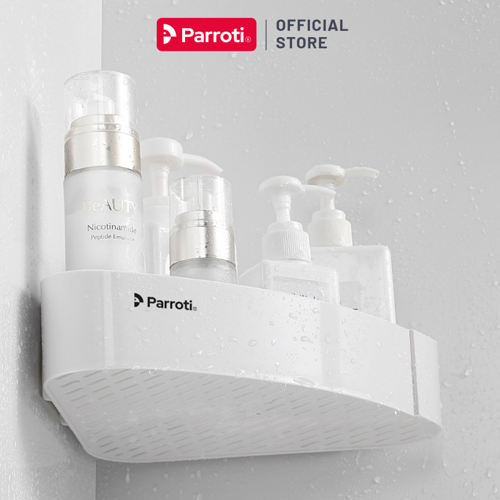Ảnh Kệ góc nhà tắm để đồ đa năng, khay nhà bếp dán tường Parroti Trophy TP-G01 3