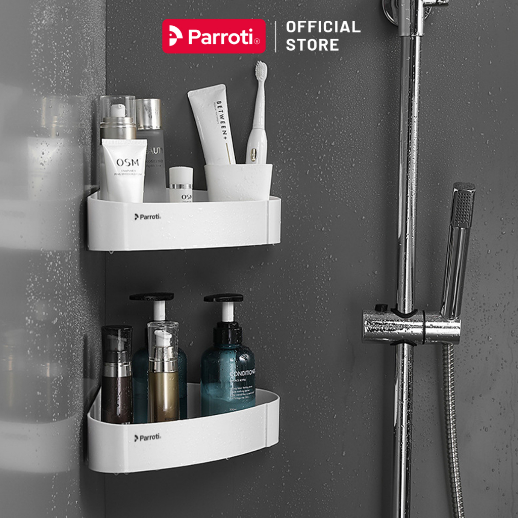 Ảnh Kệ góc nhà tắm để đồ đa năng, khay nhà bếp dán tường Parroti Trophy TP-G01 4