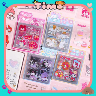 Sticker Cinnamoroll Gấu Dâu Kuromi Melody Set 25 Tấm Cute Decor Bình Nước Trang Trí Toploader Timo ST01