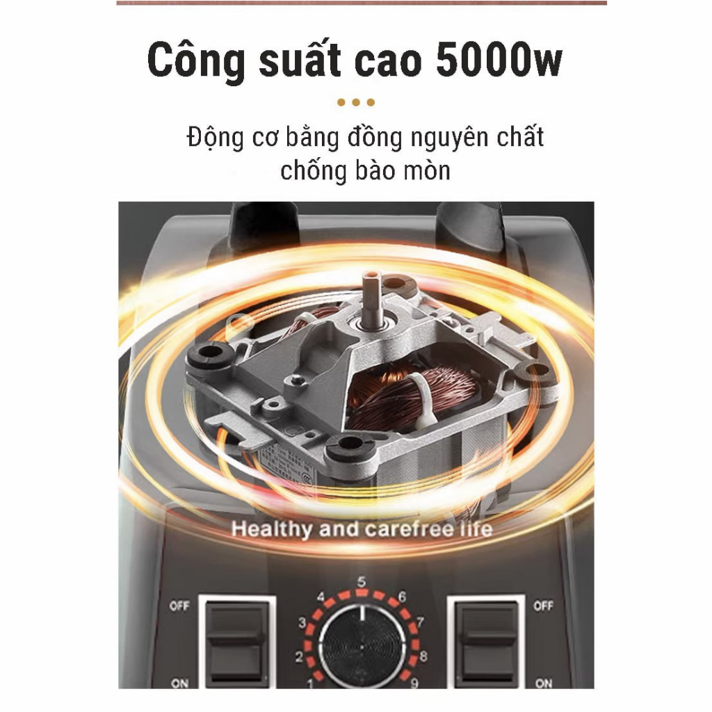 Ảnh Máy xay sinh tố công nghiệp đa năng công suất cao 5000W SOKANY SK-666 dung tích lớn xay cực nhuyễn 4