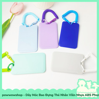 [Sẵn VN - Hỏa Tốc] Dây Móc Bao Đựng Thẻ Nhân Viên Dọc Nhựa ABS Phong Cách Màu Sắc Trơn Màu Đơn Giản