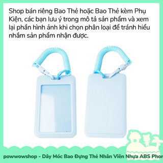 [Sẵn VN - Hỏa Tốc] Dây Móc Bao Đựng Thẻ Nhân Viên Dọc Nhựa ABS Phong Cách Màu Sắc Trơn Màu Đơn Giản