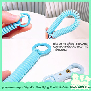 [Sẵn VN - Hỏa Tốc] Dây Móc Bao Đựng Thẻ Nhân Viên Dọc Nhựa ABS Phong Cách Màu Sắc Trơn Màu Đơn Giản