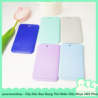 [Sẵn VN - Hỏa Tốc] Dây Móc Bao Đựng Thẻ Nhân Viên Dọc Nhựa ABS Phong Cách Màu Sắc Trơn Màu Đơn Giản