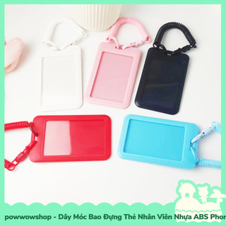 [Sẵn VN - Hỏa Tốc] Dây Móc Bao Đựng Thẻ Nhân Viên Dọc Nhựa ABS Phong Cách Màu Sắc Trơn Màu Đơn Giản
