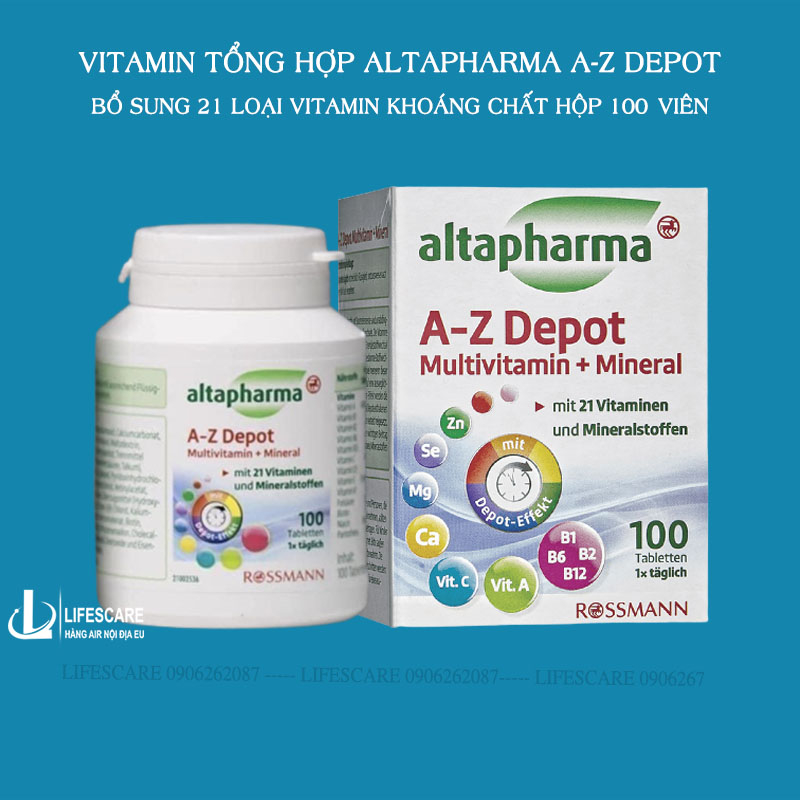 Viên Uống Vitamin Tổng Hợp Của hãng Altapharma A-Z Depot ab 50 | Shopee ...