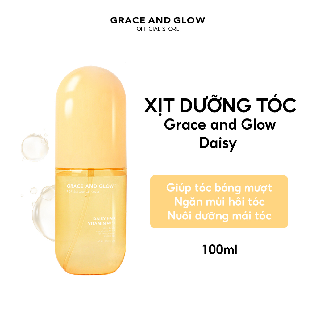 Xịt dưỡng tóc Grace & Glow Daisy Hair Vitamin Mist Xịt dưỡng tóc hương