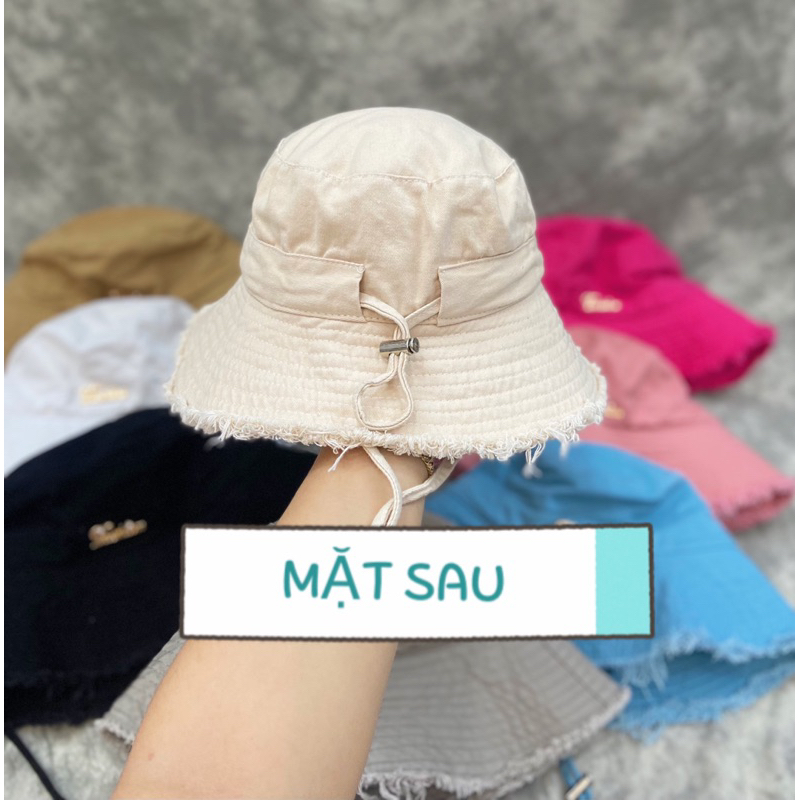 MŨ BUCKET TUA LOGO KIM LOẠI THỜI TRANG NAM NỮ
