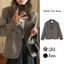 Áo khoác blazer nữ dáng ngắn màu trơn có đệm vai form vừa phong cách thanh lịch Hàn Quốc ABLZ006 - Tiktik