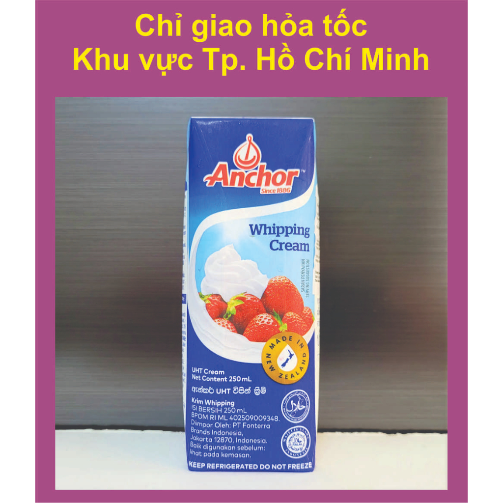 ANCHOR (hộp nhỏ 250ml) KEM SỮA ĐÁNH BÔNG TIỆT TRÙNG Whipping Cream (HALAL) (bqm) Shopee Việt Nam