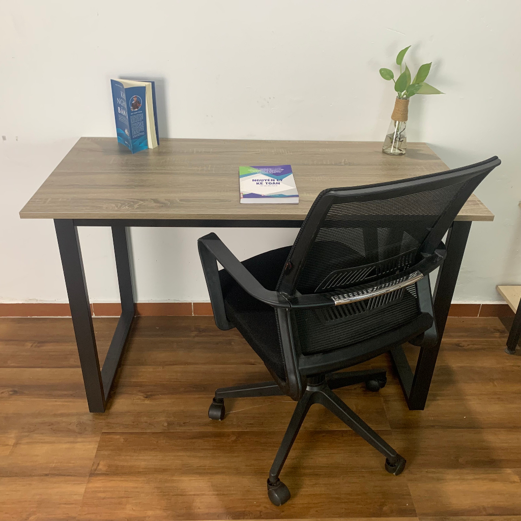 Bàn làm việc chân sắt chữ U 1m - 1m4, Thép hộp lớn 25x50mm cứng cáp, gỗ MDF  chống sướt | Shopee Việt Nam