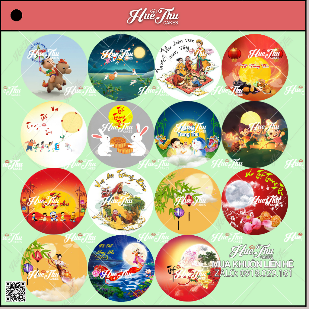 Tấm Decal Trong chủ đề Trung Thu, chữ dán tem dán lên bánh trang trí ...
