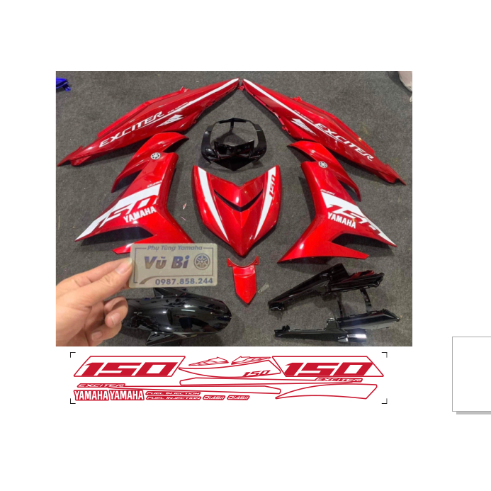 TEM RỜI EXCITER 150 CAO CẤP ĐA DẠNG MÀU SẮC
