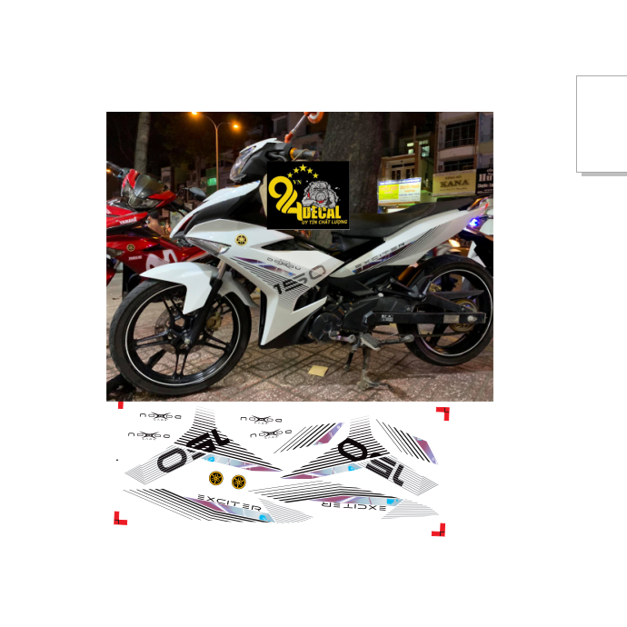 TEM RỜI EXCITER 150 CAO CẤP ĐA DẠNG MÀU SẮC