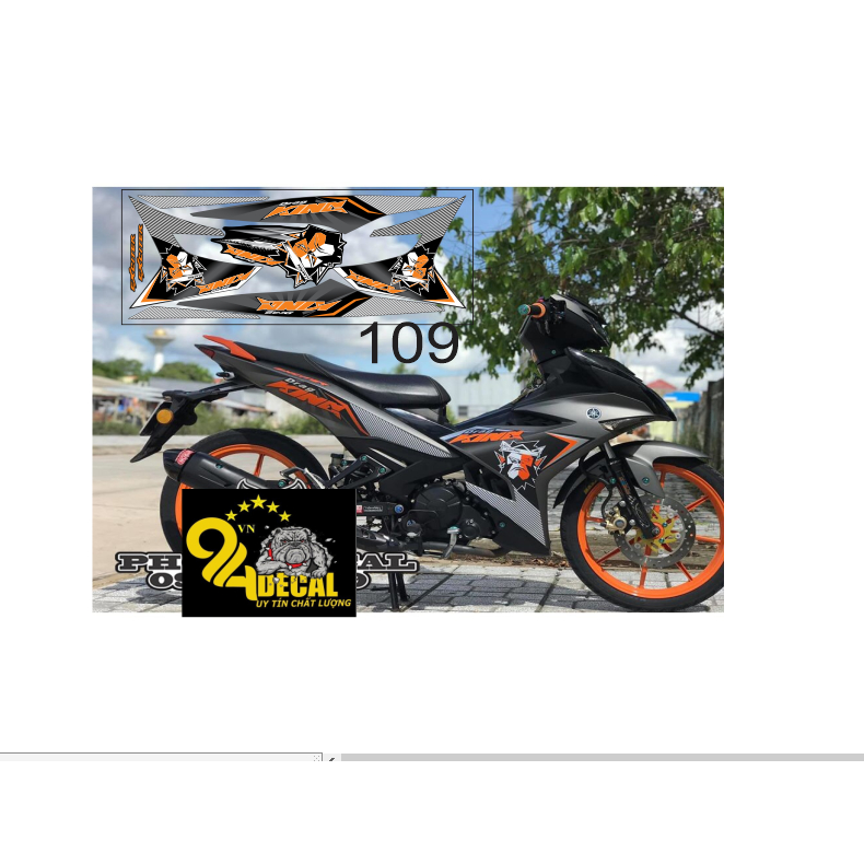 tem rời exciter 150 cao cấp đa dạng màu sắc
