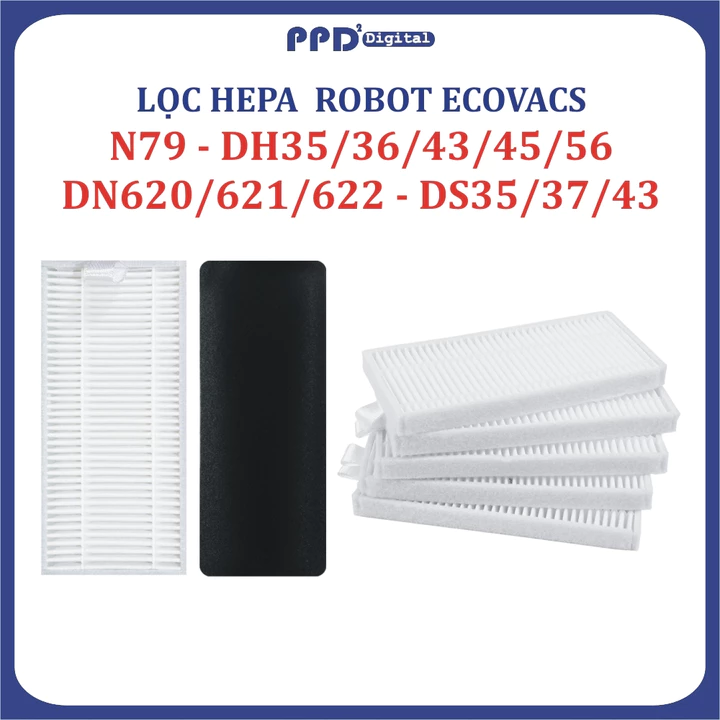 Phụ kiện robot hút bụi Ecovacs Deebot N79, DH, DS, DO, DN620/621/622, Màng lọc hepa, Tấm lọc, Lọc Bụi