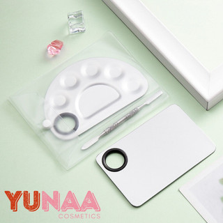 [Y125] [Có Que Trộn] Bảng, Khay pha màu trang điểm - Bảng trộn kem nền, phấn mắt, son môi - Thép Không Gỉ