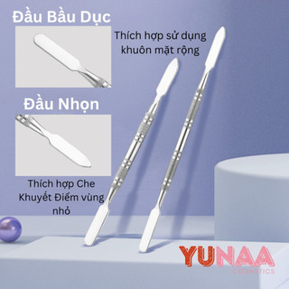 [Y125] [Có Que Trộn] Bảng, Khay pha màu trang điểm - Bảng trộn kem nền, phấn mắt, son môi - Thép Không Gỉ