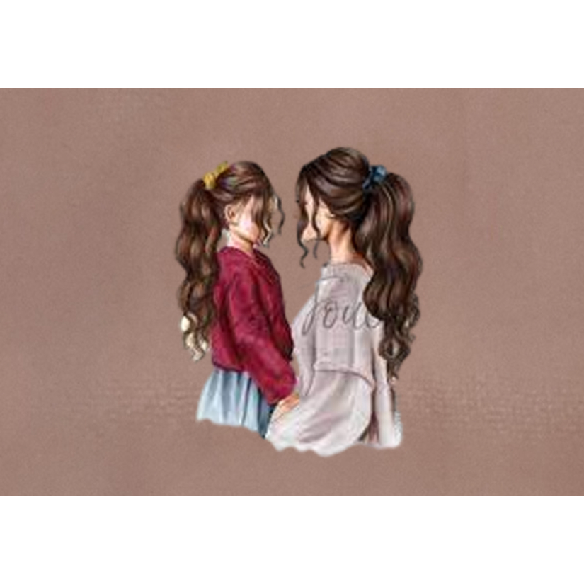 HÌNH ỦI ÉP NHIỆT-Sticker -HÌNH in ủi áo trực TIẾP BẰNG  bàn là ủi Hình MẸ VÀ CON GAI- hình in đẹp sắc nét-THEO YÊU CẦU
