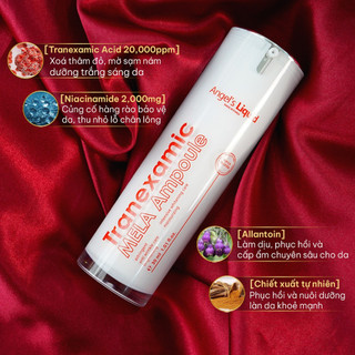 Bộ Dưỡng Trắng Xoá Thâm Đỏ Mờ Sạm Nám Da Angel's Liquid Tranexamic Mela Ampoule & Cream (30ml, 50ml)