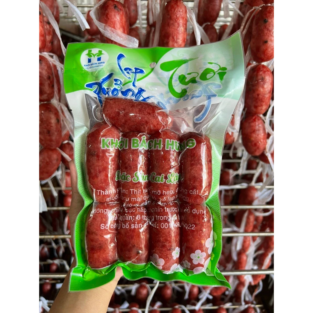 1KG Lạp xưởng heo cao cấp - sấy dẻo truyền thống ( Tặng gói 2 vị lạp tôm và lạp heo khô) Khởi Bách H