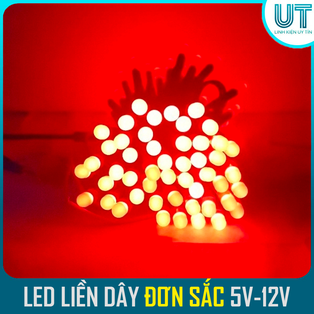 LED liền dây đơn sắc đủ màu 5V - 12V 100 bóng/ 1 cuộn - LED ruồi chuyên ...