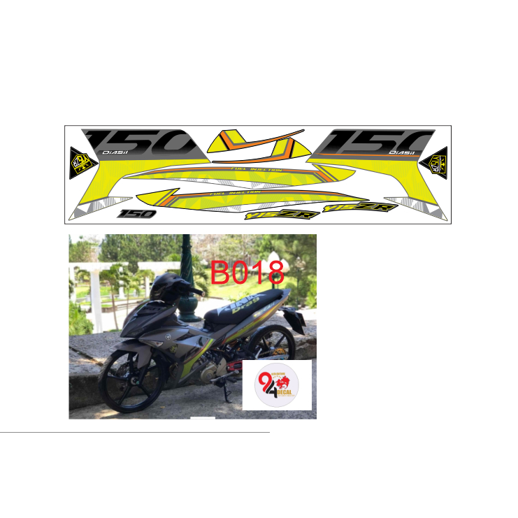 tem rời exciter 150 cao cấp đa dạng màu sắc