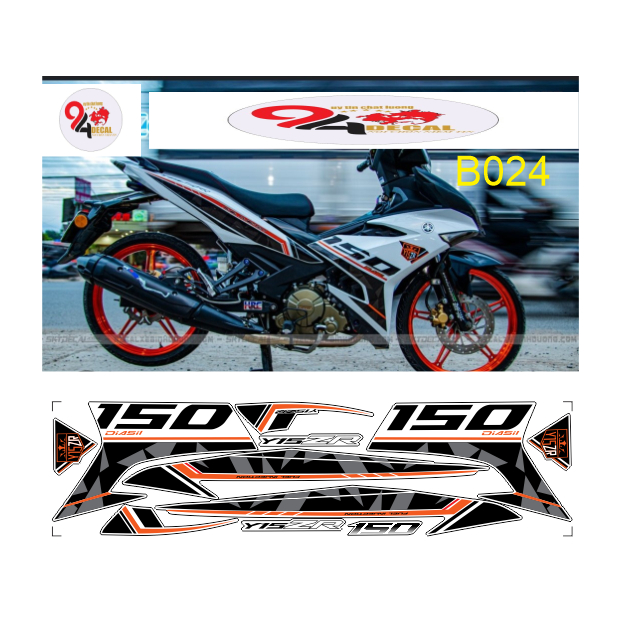 tem rời exciter 150 cao cấp đa dạng màu sắc