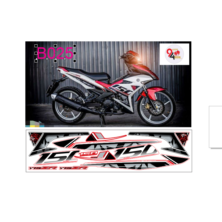 tem rời exciter 150 cao cấp đa dạng màu sắc