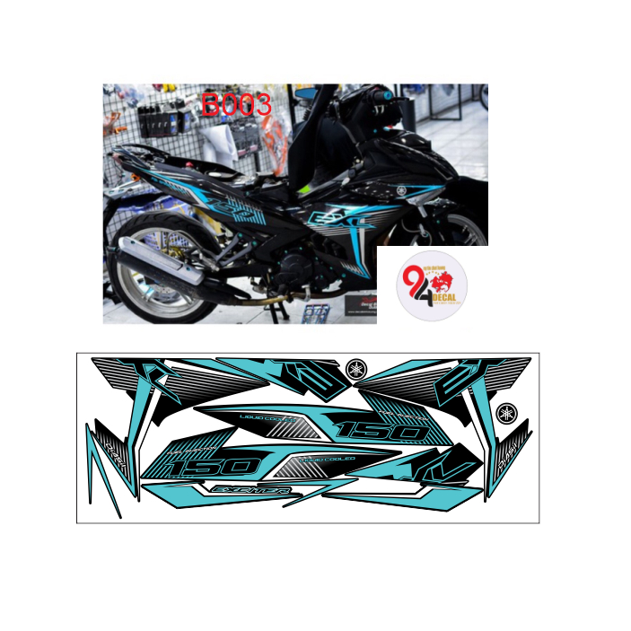 tem rời exciter 150 cao cấp đa dạng màu sắc