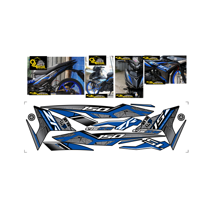 tem rời exciter 150 mẫu y15zr cao cấp đạng màu sắc