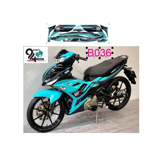 tem rời exciter 150 mẫu y15zr cao cấp đa dạng màu sắc
