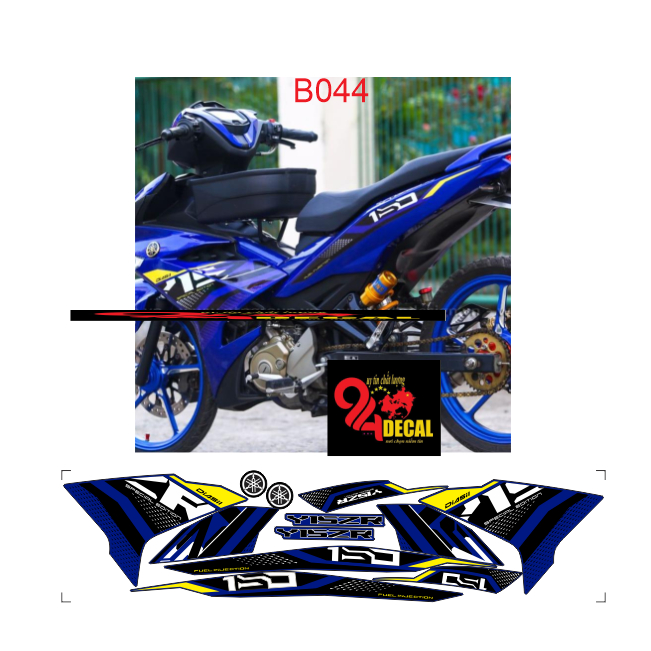 tem rời exciter 150 cao cấp đa dạng màu sắc