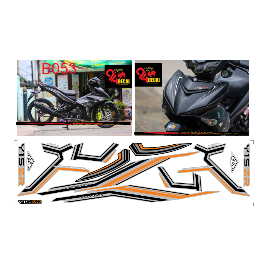 tem rời exciter 150 mẫu y15zr cao cấp đa dạng màu sắc