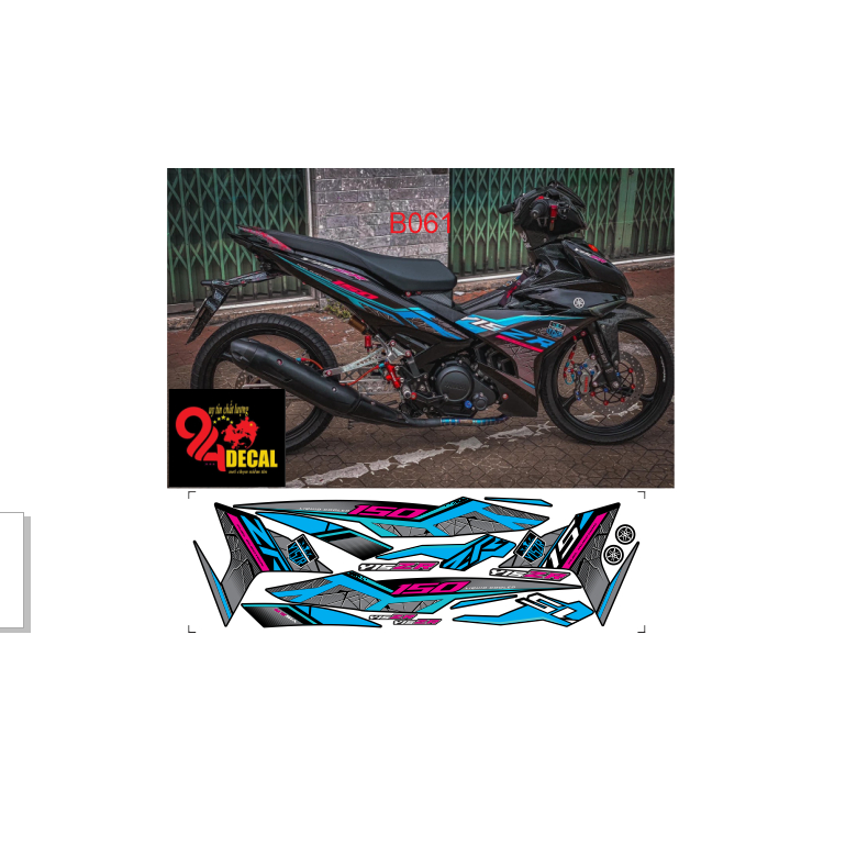 tem rời exciter 150 mẫu y15zr cao cấp