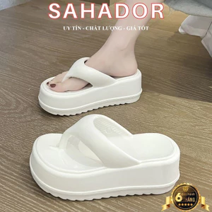 Dép tông đi biển xỏ ngón LOẠI 1 đế cao 5cm & 7cm tăng chiều cao chống trượt thoải mái dễ đi mã 7768