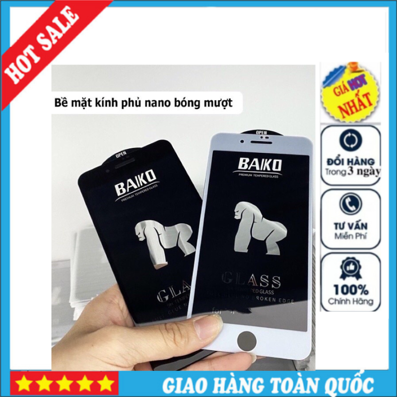 Kính Cường Lực KingKong BaiKo Full Màn Hình Độ Bền Cao Chống Va Đập Bảo Vệ Màn Hình