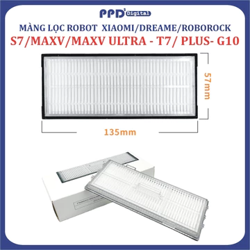 Phụ kiện robot hút bụi lau nhà Xiaomi Roborock S7, S7MaxV Ultra, T7, G10, Màng lọc hepa, Tấm lọc, Lọc Bụi
