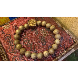 Vòng Tay Trầm Hương 8 ly Phối Charm Hoa Sen .