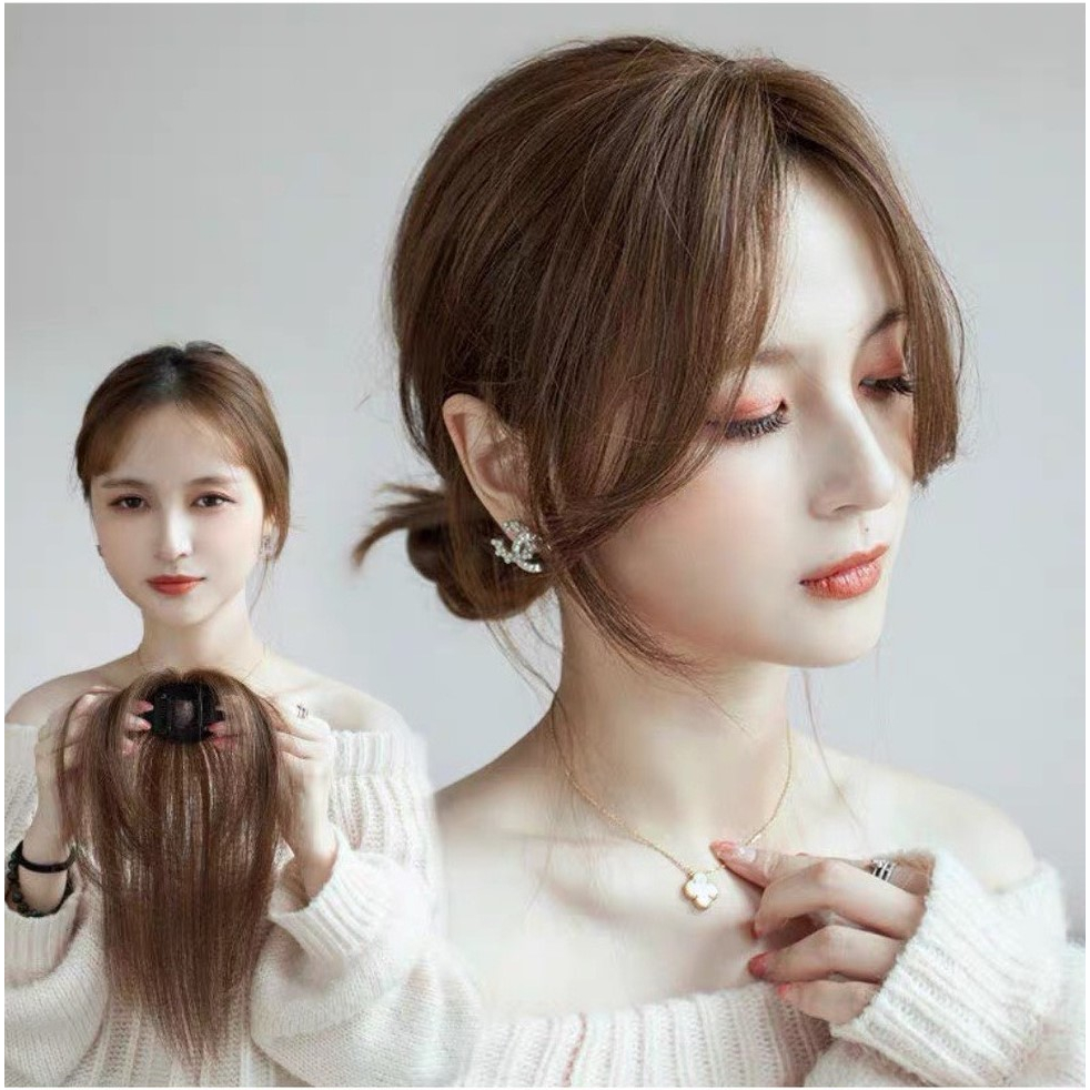 Tóc mái 3D giả loại không mái dài như tóc thật hàng cao cấp | Shopee ...