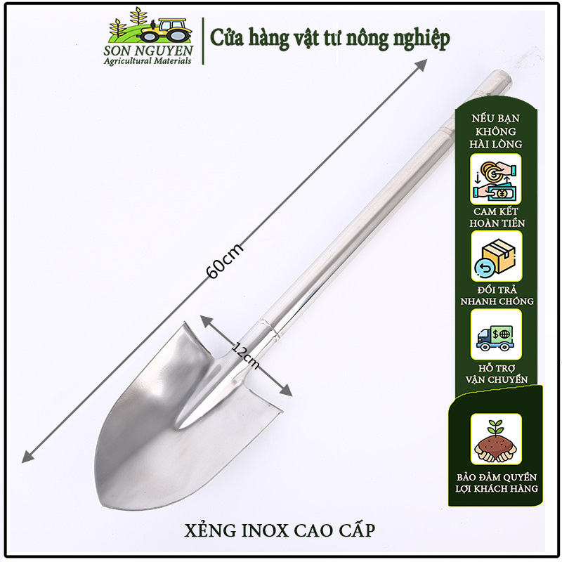 [INOX CAO CẤP] Xẻng, Cuốc chim, Cào, Cuốc cào 2 đầu dày 4mm, bền bỉ và ...