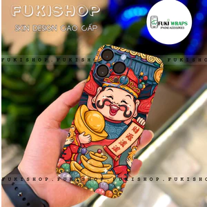 Tấm dán Skin Mặt Sau Thần Tài MS019 FULL VIỀN 14 pro max , 13 pro max ,12 pro max , 11 pro max , xs max - FukiShop