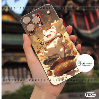 Tấm dán Skin Mặt Sau / Ốp Lưng Mèo Thần Tài MS20 FULL VIỀN 15 pro max 14 pro max 13 pro max 12 pro max - FukiShop