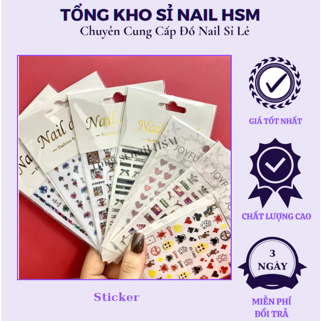 Miếng Sticker dán móng nail 1000 mã DD - Stick đẹp - Phụ kiện đồ nail ...