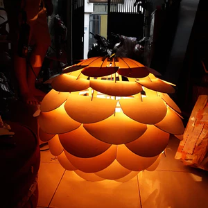 Đèn gỗ hoa hồng - 1 mét