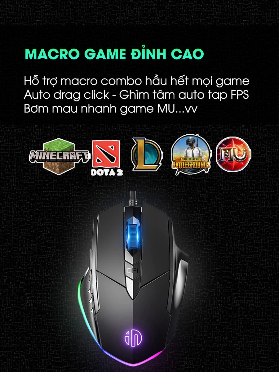 Hình ảnh Chuột gaming SIDOTECH Inphic P1W có dây và không dây