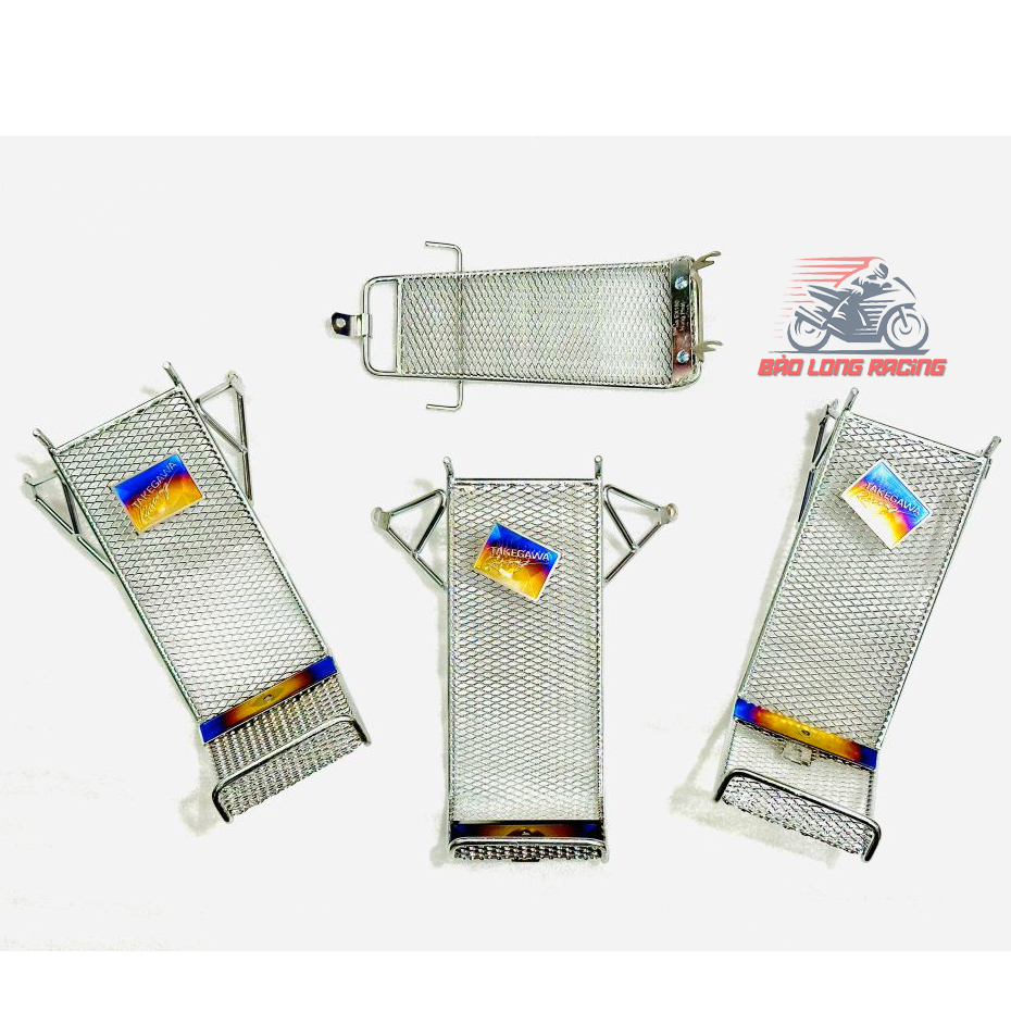 Baga lưới Xiken Inox 100% Sáng Bóng gắn xe máy Sirius Fu Led Wave A RS 100 waveA110 Wave RSX Wave Nhỏ Exciter....