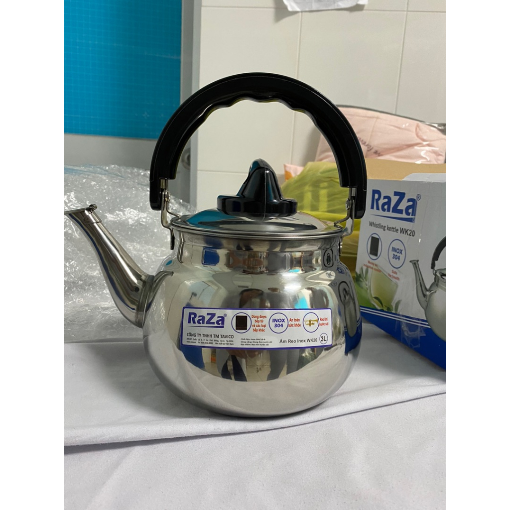 Ấm đun nước RAZA inox 304 sử dụng được bếp từ 3L | Shopee Việt Nam