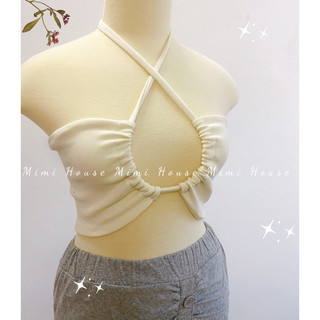 (Nhiều màu) Áo ống cột dây hở ngực, đổi được nhiều kiểu thun cotton