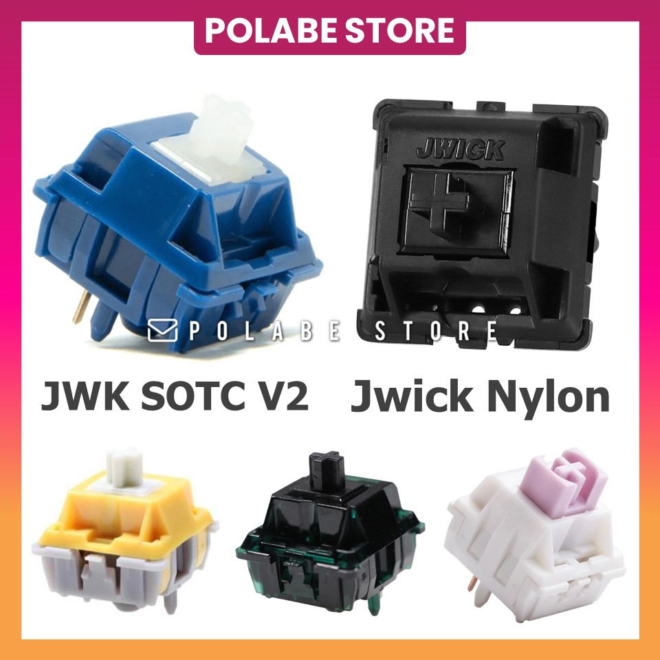 Jwick Full Nylon Black v2 Linear switch bàn phím cơ JWK Sotc V2 switch EV00 Moyu Hades Taro